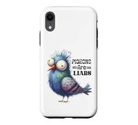 Pigeons Are Liars Funny Bird Humor Design Case for iPhone XR