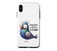 Pigeons Are Liars Funny Bird Humor Design Case for iPhone XS Max