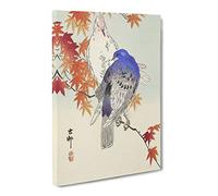 Pigeons In The Autumn By Ohara Koson Canvas Print | Gallery Wrapped 30mm Frame Wall Art | 20x14 inches | Ready to Hang | Asian Landscape Picture | Living Room Bedroom Lounge Office