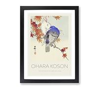 Pigeons In The Autumn By Ohara Koson Exhibition Museum Asian Japanese Framed Print | A2 Black Framed Wall Art | Ready to Hang | Asian Animal Picture | Living Room Bedroom Lounge Office