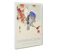 Pigeons in The Autumn Ohara Koson Canvas Print | Gallery Wrapped 30mm Frame Wall Art | 30x20 inches | Ready to Hang | Asian Landscape Picture | Living Room Bedroom Lounge Office