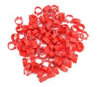 Pigeons Leg Bands, Bird Leg Rings, 100PCS 8MM 001-100 Numbered Plastic Letter Pigeons Bird Leg Bands Rings(red)