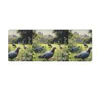 Pigeons on The Grass Printed Extra Large Mouse Pad 12x31.5in for Office, Gaming, and Learning - Durable, Comfortable, and Environmentally Friendly