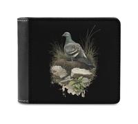 Pigeons Perched Nest Classic Mens Wallets Women Slim Bifold Wallet Card Holder for Front Pocket