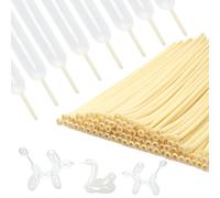 PIGETALE 260 Long Skinny Balloons 100pcs Clear Modelling Balloon Twisting Animal Thickening Latex Magic Clown Balloon for Balloons Arch Birthday Wedding Christmas Carnivals Festival Party Decorations