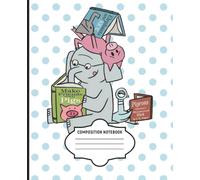 Piggie Elephant Composition Notebook: Wide Ruled Journal Cute Animals Aesthetic 7.5 x 9.25" 110 Pages