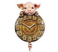 Piggin' Tickin' Pig Pendulum Wall Clock - Nemesis Now