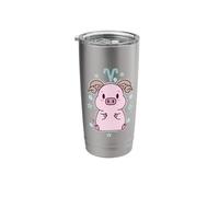 Piggy Aries Zodiac Sign Stainless Steel Insulated Tumbler