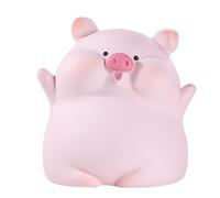 Piggy Bank Adorable Resin Coin Saver, Pink Money Storage Box | Cash Door for Kids, Home Decorative Accent for Desks, Entryway, Bookcases, Gift
