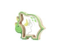 Piggy Bank Box - Dinosaur Design, Material, Coin Storage, Money Learning Tool, Compact Format | Decorative Solution for Games Before Bedtime in the Nursery