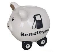 Piggy Bank Ceramic Porcelain White Money Box Petrol Cash Fuel Money Licence