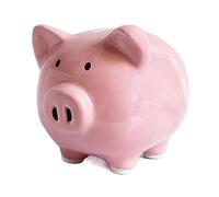 Piggy Bank,Child to Cherish Ceramic Pig Money Piggy Banks for Boys Girls Kids (Pink, M)