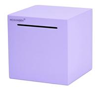 Piggy Bank for Adults, Must Break to Open Unbreakable Piggy Bank Made of Stainless Steel, Indestructible Money Savings Bank for Cash (Purple, 4.72inches)