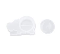 Piggy Bank Mold Silicone Animal Shape Resin Drop Glue DIY Decorative Ornament Mould for DIY Resin Pendant (Hippo Piggy Bank Mold 01)