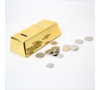 Piggy Bank Money Box,Gold Bar Can Opener,Creative Simulation Gold Bullion Bank Decoration,Brick Coin Saving Money Box Decor for Birthday Gifts Home Decor
