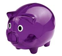Piggy Bank/Money Box Plastic transparent Purple
