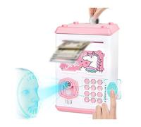 Piggy Bank Unicorn Toy Girl Boy Child Gift Mini ATM Money Box With Face Recognition And Fingerprint Money Roller Have Educational Significance