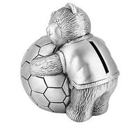 Piggy Banks For Kids, Zinc Alloy Metal Keepsake Nursery Decor Money Boxes Money Saving Box Child to Cherish Money with Football Shape for Living Room