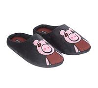 Piggy Face Slippers, Kids, Burgundy/Black, Official Merchandise