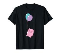 Piggy Flies with Balloons Value Graphic T-Shirt