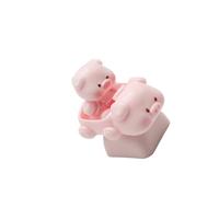 Piggy Resin ESC Keycap For Mechanical Keyboards Durability Cartoon Piggy Pattern And Comfortable Typing Handmade Resin Keycaps Unique Art