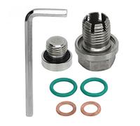 Piggyback Oil Drain Plug Self Tapping Oil Drain Plug Oversize Piggyback Drain Plug Stainless Steel Oil Drain Plug with O-Ring Seal, Compatible with Select Models (M12.1-1.5x15mm)