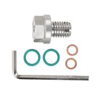 Piggyback Oil Drain Plug Stainless Steel Oversize Self Tapping Oil Pan Thread Repair Kit with O Ring for Car Engine Oil Pan Repair Durable and Leak Proof (M14.1-1.25x15mm)