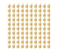 Piggyback Spade Terminal Disconnect Connector in Brass for Use with Automotive, Electrical, Marine, Audio, and Machinery Wire Systems (100PCS)