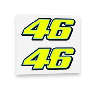 piggystickers Valentino Rossi Sticker FLUORESCENT YELLOW 46 Vinyl Decal (2013) 10cm