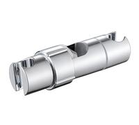 PIGIAOKA Shower Head Holder for Slide Bar 16-27mm Double Slot Adjustable Hand Shower Bracket for Slide Bar Slider Clamp Bathroom Replacement 360 Degree Rotating Bidet Sprayer Holder, ABS Chrome