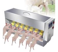 Piglet Constant Temperature Milk Feeder, Automatic Lamb Piglet Nursing Silicone Bottles, 6 Nipple Stainless Steel Feeding Station, for Farms and Ranches, with Sound Simulation 14nipples