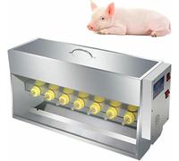 Piglet Feeder 10/14 Nipple, Piglet Feeding Station, Stainless Steel, Suitable for Piglets, Lambs