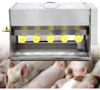 Piglet Feeder, Stainless Steel Lactation Feeder, Large Capacity Milk Box with 10/14 Silicone Nipples, Ideal for Farms and Ranches
