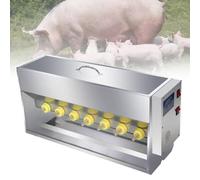 Piglet Feeder, Stainless Steel Nursing Station with Multiple Teats, Sound Simulation, Automatic Power Cut Off for Piglets and Lambs