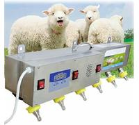 Piglet Feeder, Universal Suckling Machine for Lambs, Stainless Steel Constant Temperature Feeder, 6 Fully Automatic Nipple Feeder
