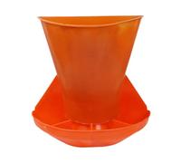 Piglet Feeding Trough Pannage Feeder 4 Compartment Wall Mounted Pig Feeder 12.60x13.39 Inch for Animal Husbandry