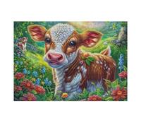 Piglet Flower Field 300 Piece Jigsaw Puzzle For Men Cognitive Development Adults Anxiety Memory Care Mothers Valentines Gift High-grade Rigid Cardboard 300 PCS