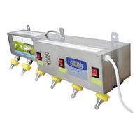 Piglet Nursing Bottle, 6 Fully Automatic Piglet Feeder with Sound Simulation, Piglet Care Station, Stainless Steel Piglet Feeder, Suitable for Piglets, Lambs
