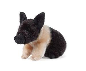 Piglet Pig Black & Pink Plush Soft Toy - 17cm - Living Nature Cute NEW