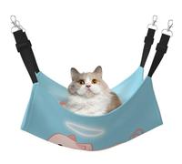 Piglet with a Halo Around his Head Reversible Cat Hanging Hammock-Double-Sided Pet Cage Hammock Hanging Bed Resting Sleepy Pad for Small Animals Pets