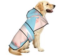 Piglet With A Halo Around His Head Waterproof Dog Raincoat And Rain Jacket For Small Medium Large Dogs With Reflective Stripes And Adjustable Belly Strap