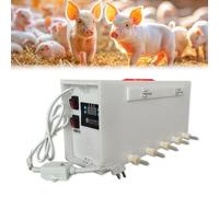 Piglets Milk Feeder with 10 Nipples,Pig Milk Feeder with Sound and Accurate Temperature Control,Automatic Pig Feeding Machine,Simulate the Sound of a Sow,for Farms and Ranches(Size:Dual switch)