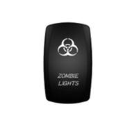 PIGLOLKINY 12V 24V Car Boat Rocker Toggle Switch Waterproof ON/Off 5 Pin Latching Marine Push Button LED Light Bar Fog Rear SPOT Lights(Zombie Lights,LED Blue)