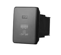 PIGLOLKINY 12V 3A LED Dual Lights Bar Push Switch ON Off Button Fit for Mitsubishi for Outlander for Triton for Mirage for Pajero Sport(Led Light Bar)