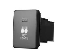 PIGLOLKINY 12V 3A LED Dual Lights Bar Push Switch ON Off Button Fit for Mitsubishi for Outlander for Triton for Mirage for Pajero Sport(Spot Light)