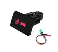 PIGLOLKINY 12V Blue Led Push Button Switch Laser Etched ON OFF With Cable Fit For Amarok For VW Campers Car Accessories(Led light bar-red)