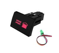 PIGLOLKINY 12V Blue Led Push Button Switch Laser Etched ON OFF With Cable Fit For Amarok For VW Campers Car Accessories(Garage opener-red)