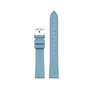 PIGLOLKINY 14mm-18mm Fluororubber Watch Strap For Huawei GT6/5PRO For Longines Universal Men Women Bracelet Wristband(Light blue,14mm)