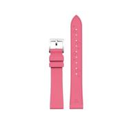 PIGLOLKINY 14mm-18mm Fluororubber Watch Strap For Huawei GT6/5PRO For Longines Universal Men Women Bracelet Wristband(Pink,15mm)