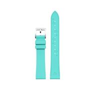 PIGLOLKINY 14mm-18mm Fluororubber Watch Strap For Huawei GT6/5PRO For Longines Universal Men Women Bracelet Wristband(Cyan,18mm)